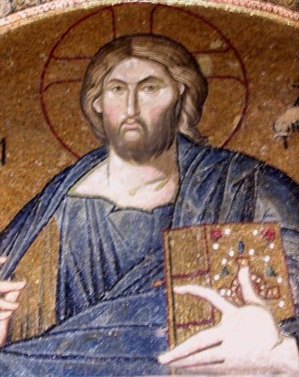 Christ Pantocrator, a 14th-century mosaic in the Chora Church, Istanbul
